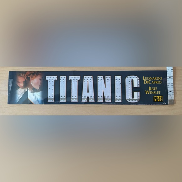 Titanic Mini Movie Theatre Mylar 2.5 X 11.5 - Picture 3 of 5